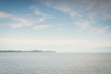 Bodensee mit Alpen in Deutschland