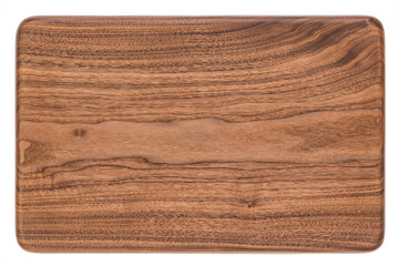 Handmade walnut rectangular mahogany chopping board, walnut texture background
