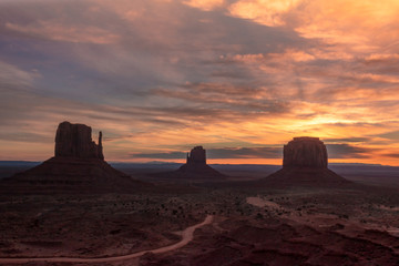 Cloudy Skies Over Monument Valley On The Border Of Arizona And Utah