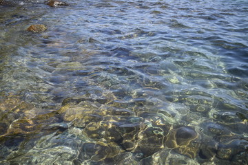 Água transparente de mar