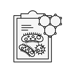 chemistry laboratory clipboard bacteries molecule