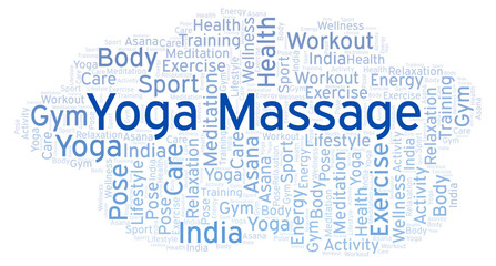Yoga Massage word cloud.
