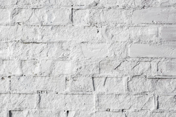 white brick wall and painted background