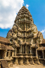 Ancient building on the territory of Angkor Wat temple at Angkor Complex, Siem Reap, Cambodia