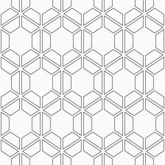 Vector seamless geometric pattern of hexagons.