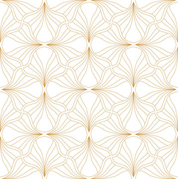 Vector Art Deco Style Seamless Pattern. Abstract Ornament Background.