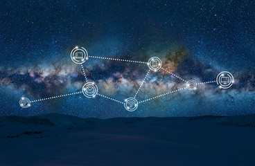 abstract background with lots of light spots