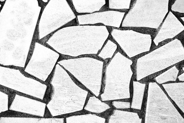 Broken white tiles pattern background backdrop surface