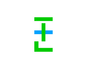Obraz premium Letter E cross plus logo icon design template elements
