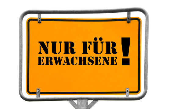Nur f&uuml;r Erwachsene Wegweiser