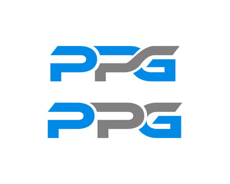 Set of Initial Letter PPG Linked Design Logo