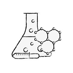 laboratory test tube sample dropper molecule structure