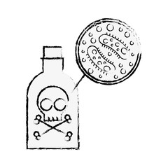 poison bottle danger bacteria virus infection