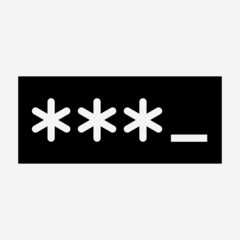 Glyph password pixel perfect vector icon