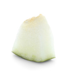 Piece of fresh tasty melon isolated on white
