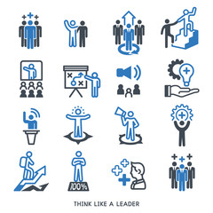 leader have a systematic problem solving(icon concept). Improving the quality of work within the organization.