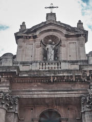Shot of the church Santuario del Carmine in a summer sunny day. Catania, Sicily