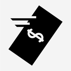 Glyph money transfer pixel perfect vector icon