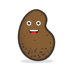 Cute Cartoon Happy Potato