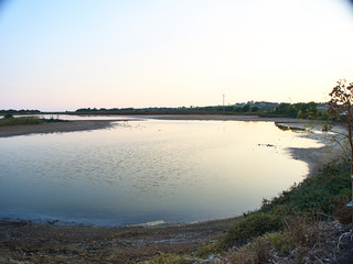 Shot of Granelli natural reserve park in a summer sunset. Sicily, Italy