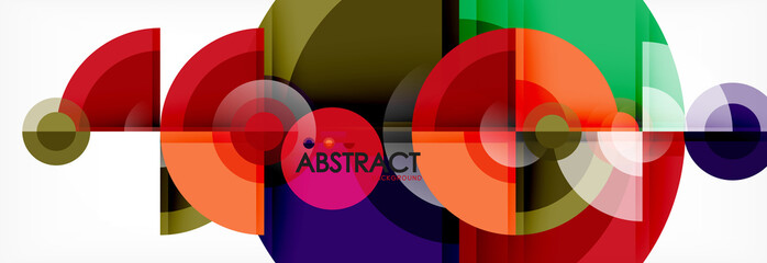 Obraz premium Abstract background bright circles geometric design