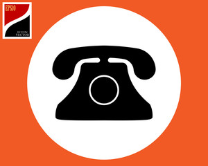 old phone silhouette