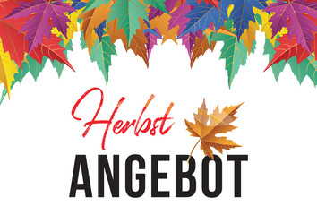 Herbstangebote Banner Hintergrund.