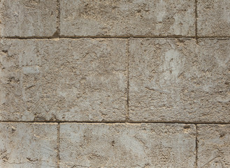 Old brown brick wall background. Horizontal color photo.