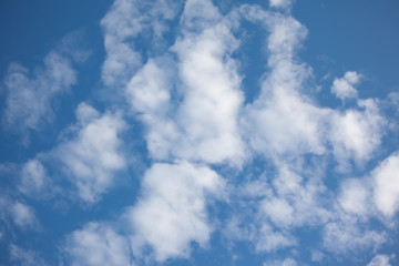 clouds on the blue sky