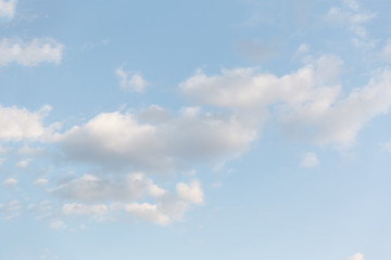 clouds on the blue sky