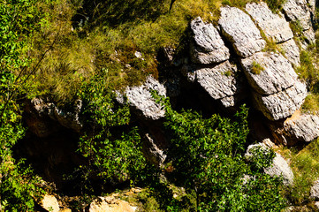 Pietre e rocce lungo il sentiero n6 di Isola Fossara