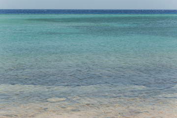 Beautiful nature background. Turquoise water of Red sea in Egypt, Africa. Horizontal color photography.
