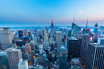 Obraz premium Manhattan - widok ze szczytu skały - Rockefeller Center - Nowy Jork