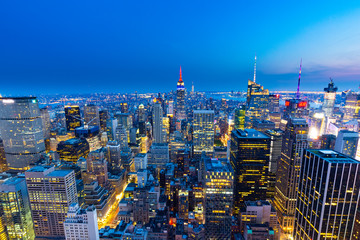 Obraz premium Manhattan - Widok ze szczytu skały - Rockefeller Center - Nowy Jork