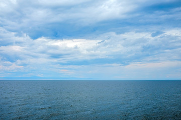 Beautiful landscape before sunset on the sea