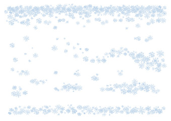 Fototapeta premium Snowflakes compositions. Watercolor hand drawn illustration, isolated on white background