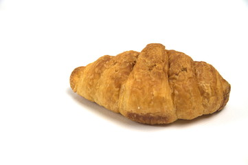 Golden brown bread on a white isolated background