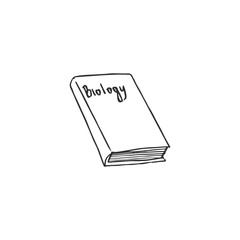 biology book isolated on white background, vector illustration