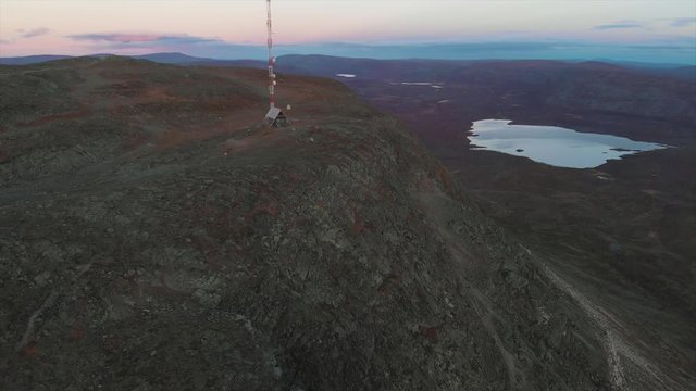 radio mast on top of mountain