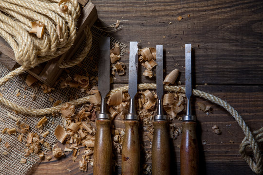 Formones de carpintero antiguos