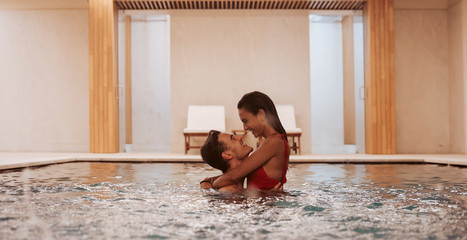 Couple In Love At Luxury Hotel