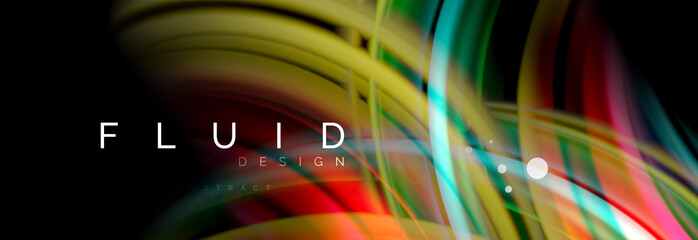 Flowing glowing color motion concept, trendy abstract layout template for business or technology presentation or web brochure cover, wallpaper