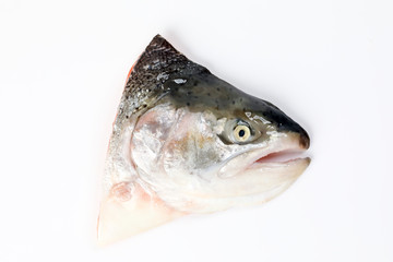 Cut Cleaned Salmon Trout Fish Head half