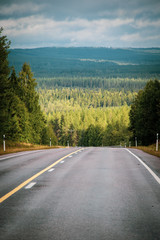 Fototapeta na wymiar Road to Lapland