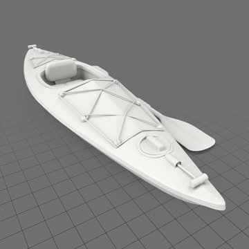 Kayak with paddle