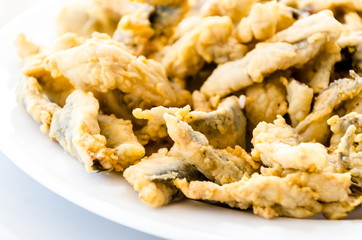 marinated and breaded anchovies