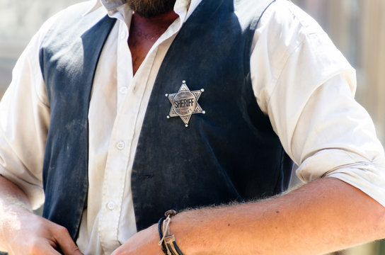 Sheriff star on the vest
