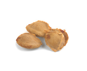 apricot bones isolated on white background