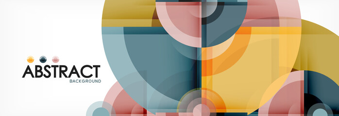 Obraz premium Abstract background bright circles geometric design