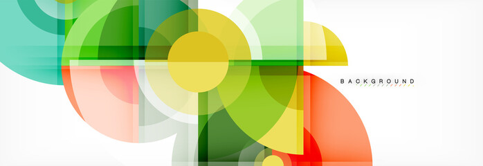 Fototapeta premium Vector fantastic circle modern geometric background template